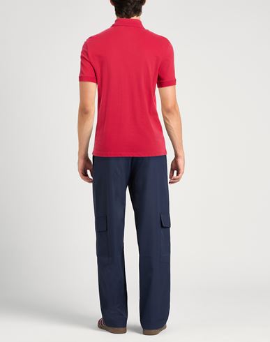 Man Polo shirt Red Size M Cotton, Elastane