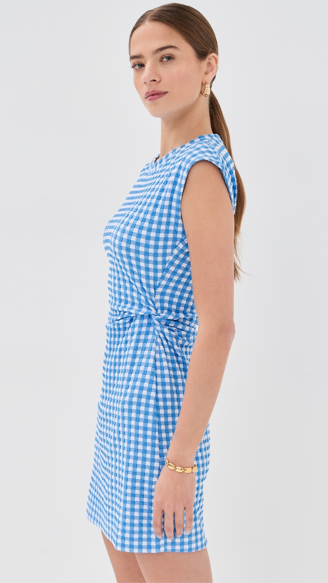 Short Sleeveless Aurora Dress Vista Blue/White