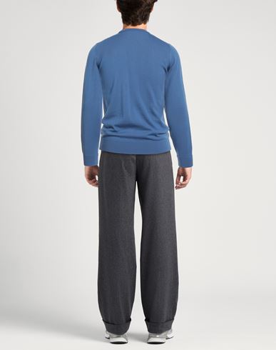 Man Sweater Light blue Size 42 Merino Wool