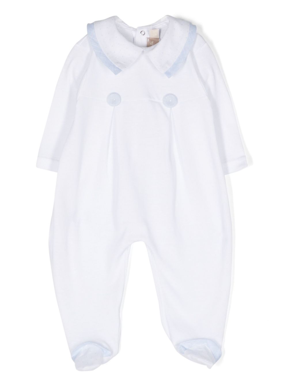 Contrast-trim cotton pyjamas - White