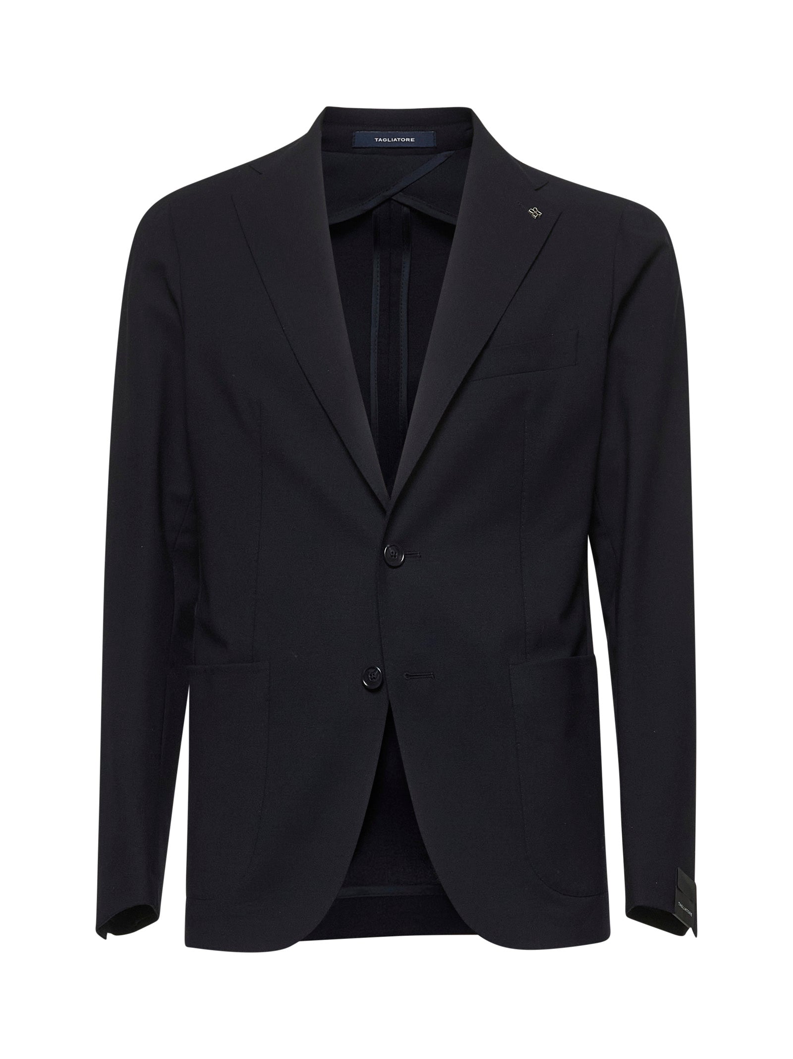 Stretch Virgin Wool Blazer — Blue