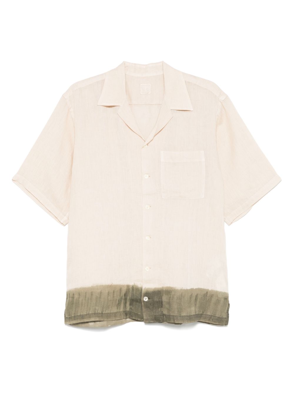 Contrasting-trim shirt - Neutrals