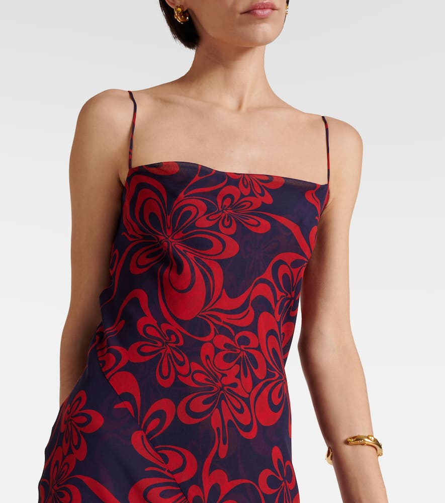 Printed silk georgette maxi dress