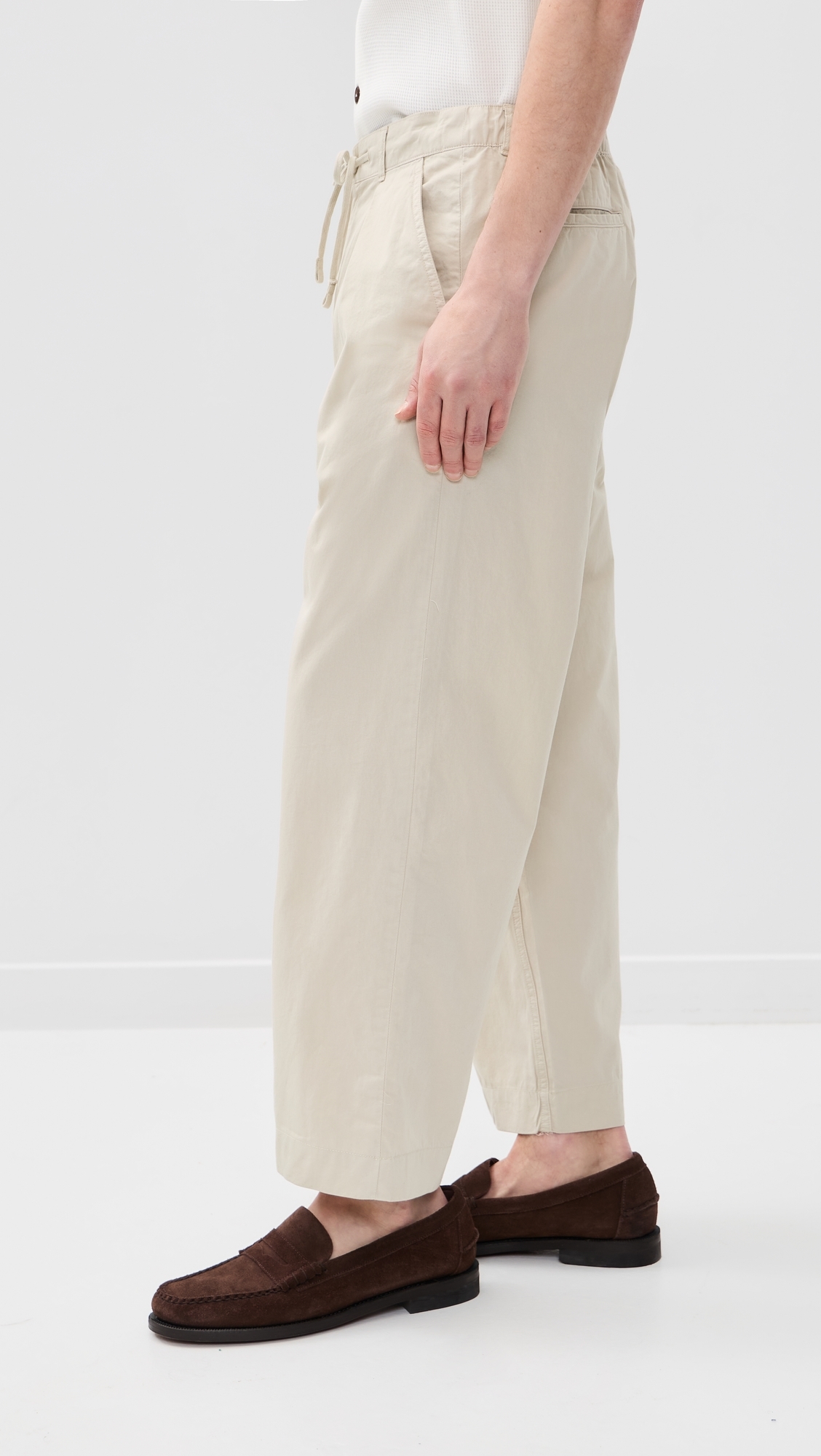 Featherweight Twill Prepster Easy Pleated Pants Stoneware Grey