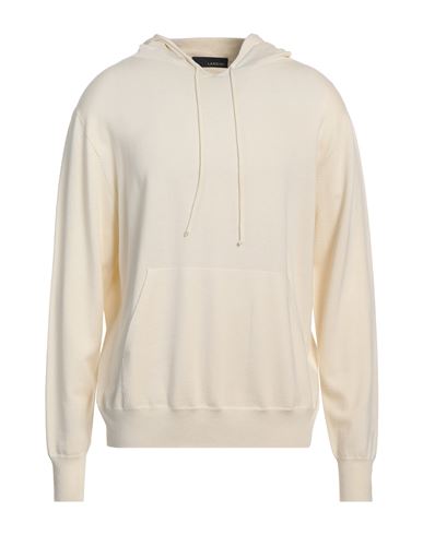 Lardini Man Sweater Cream Size M Wool, Silk, Cashmere