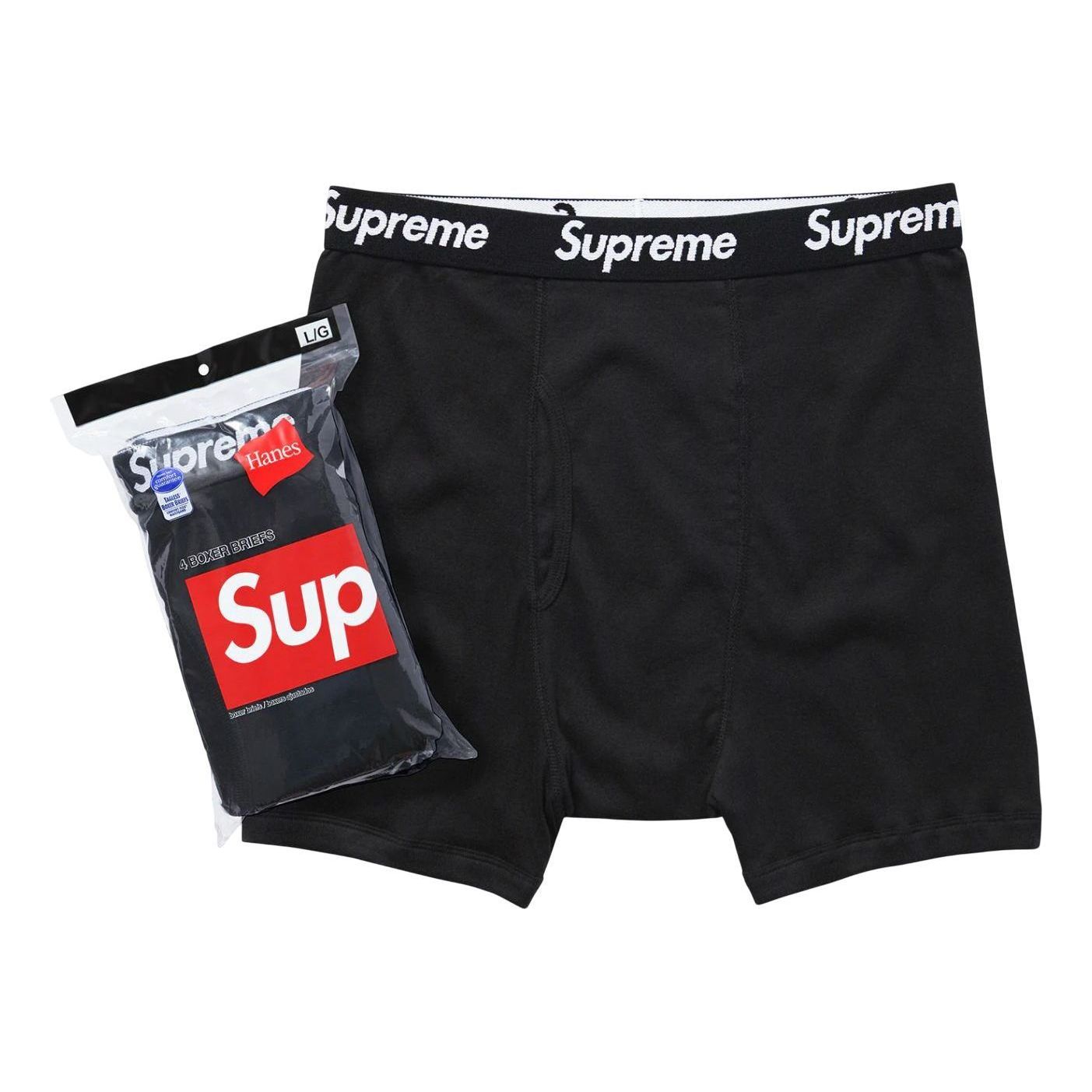 Hanes Boxer Briefs 4 Pack 'Black'