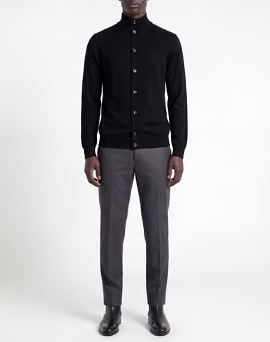 Man Cardigan Black Size 38 Merino Wool
