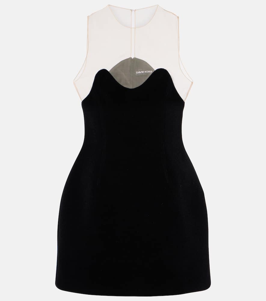 Wave tulle minidress