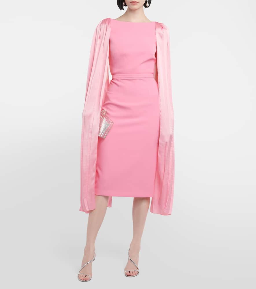 Essiah crêpe and satin midi dress