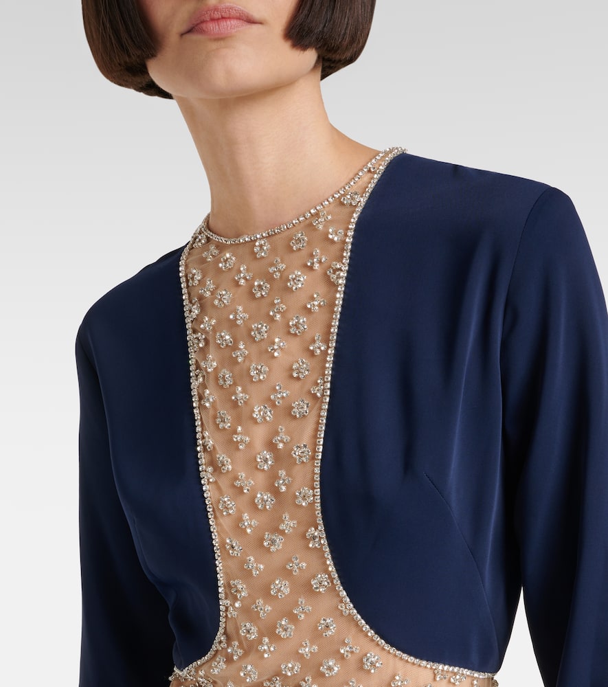Inara embellished cutout tulle gown