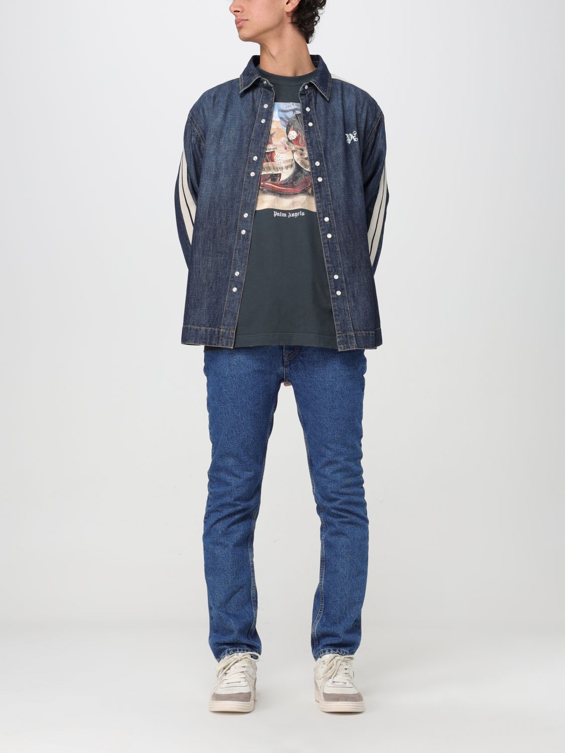 Jacket Men color Denim