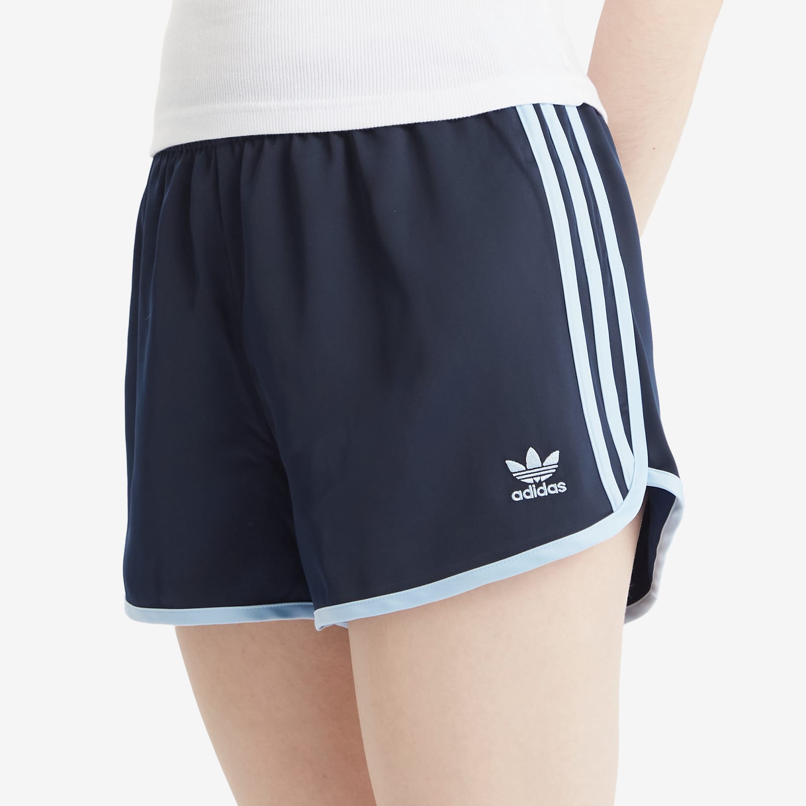 Adidas Women's 3 Stripe Sprinter Short in Night Indigo