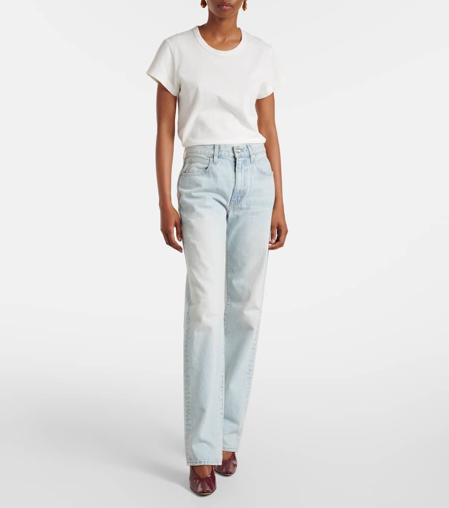 London high-rise straight jeans
