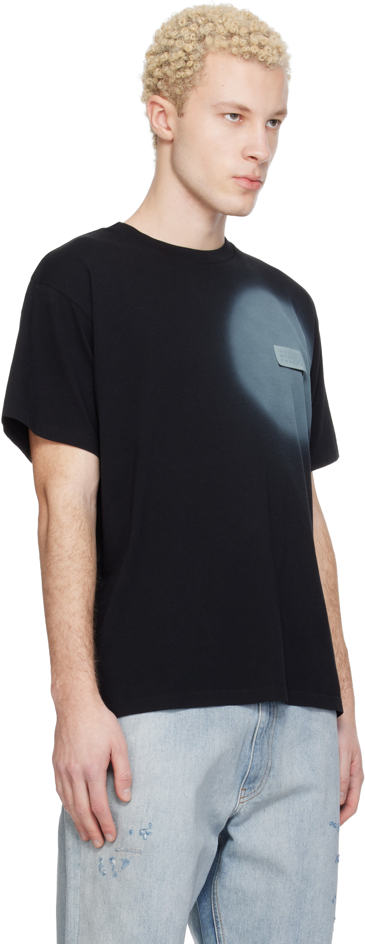 Black Spray Print T-shirt