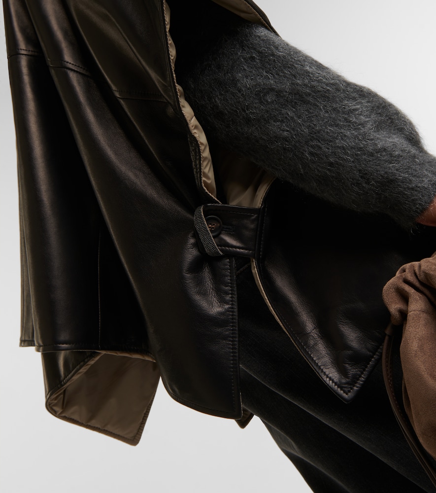 Leather overshirt