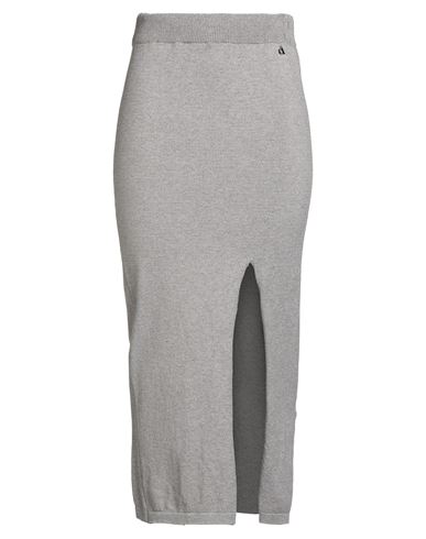 Woman Midi skirt Light grey Size M Viscose, Metallic Polyester, Polyamide, Polyester