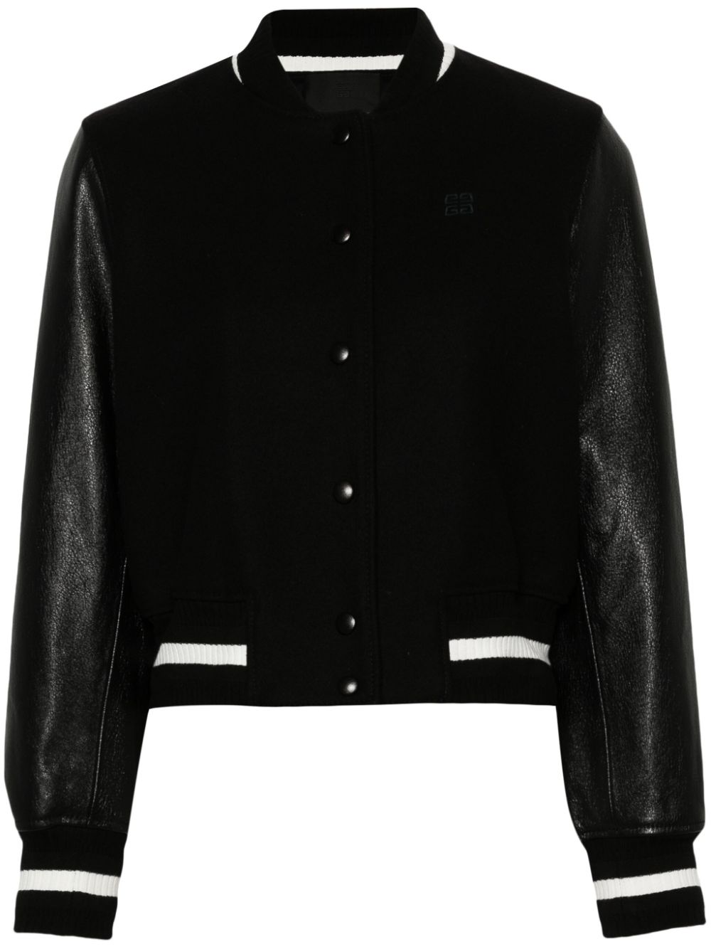 4G-embroidered bomber jacket - Black