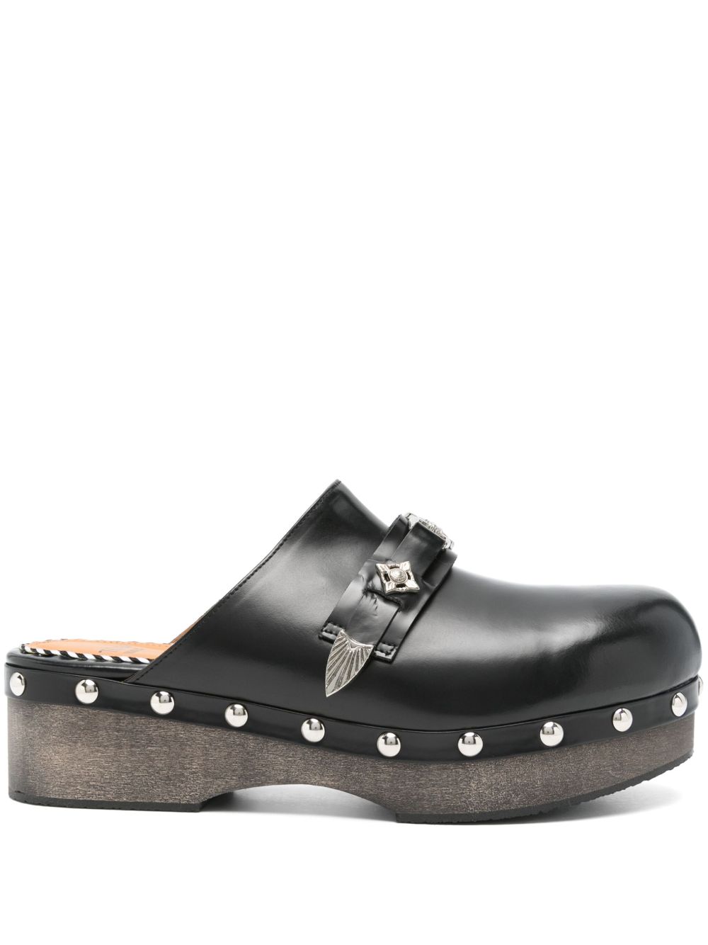 Strap-detail clogs - Black