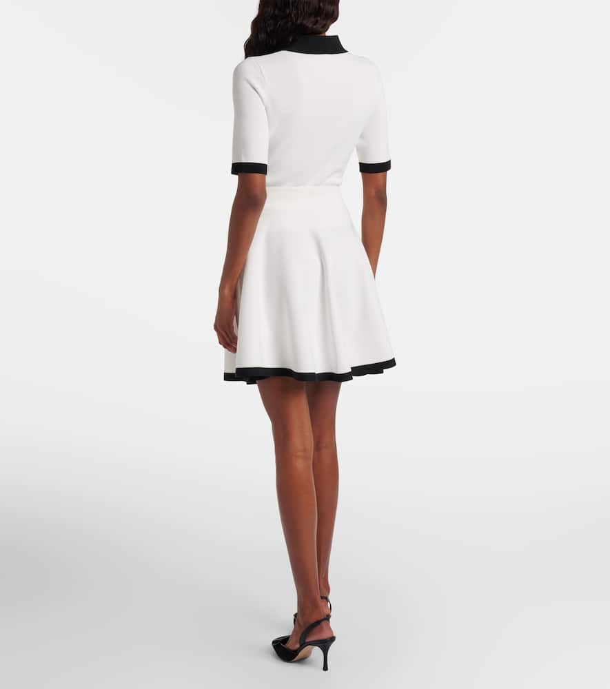 Cotton-blend miniskirt