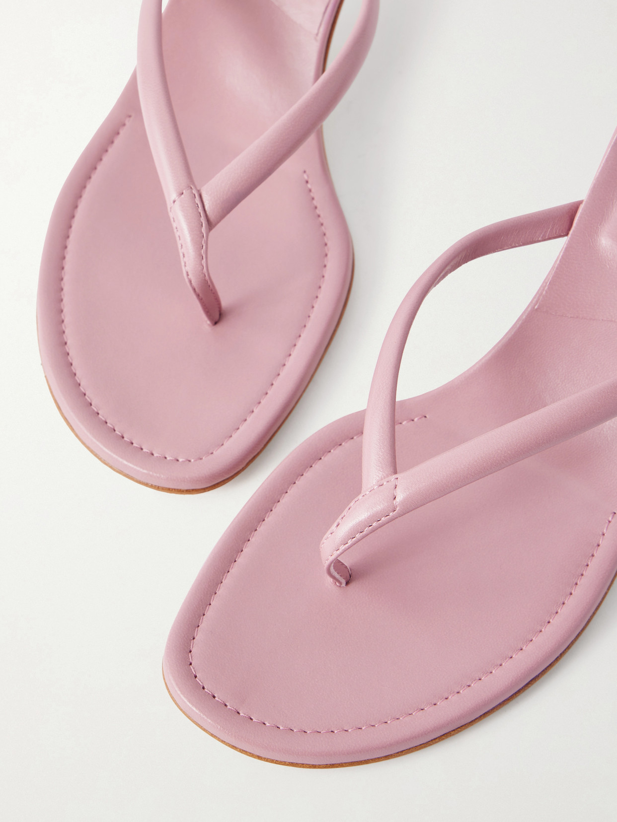 Paterno 50 Leather Thong Sandals - Pink