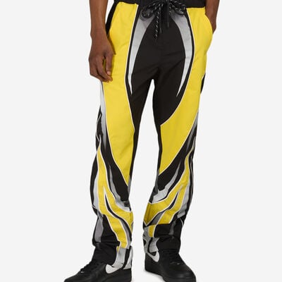 Men's Rising Colorblock Windbreaker Pant in Yellow
