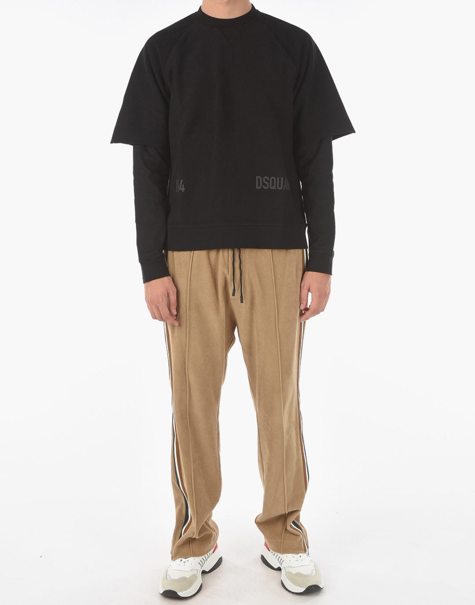 Double Layer Logo Sweatshirt — Black