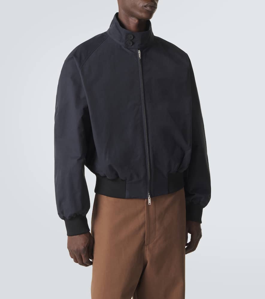 Over cotton-blend bomber jacket