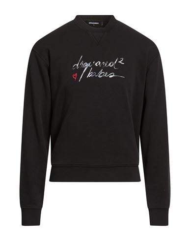 Man Sweatshirt Black Size XS Cotton