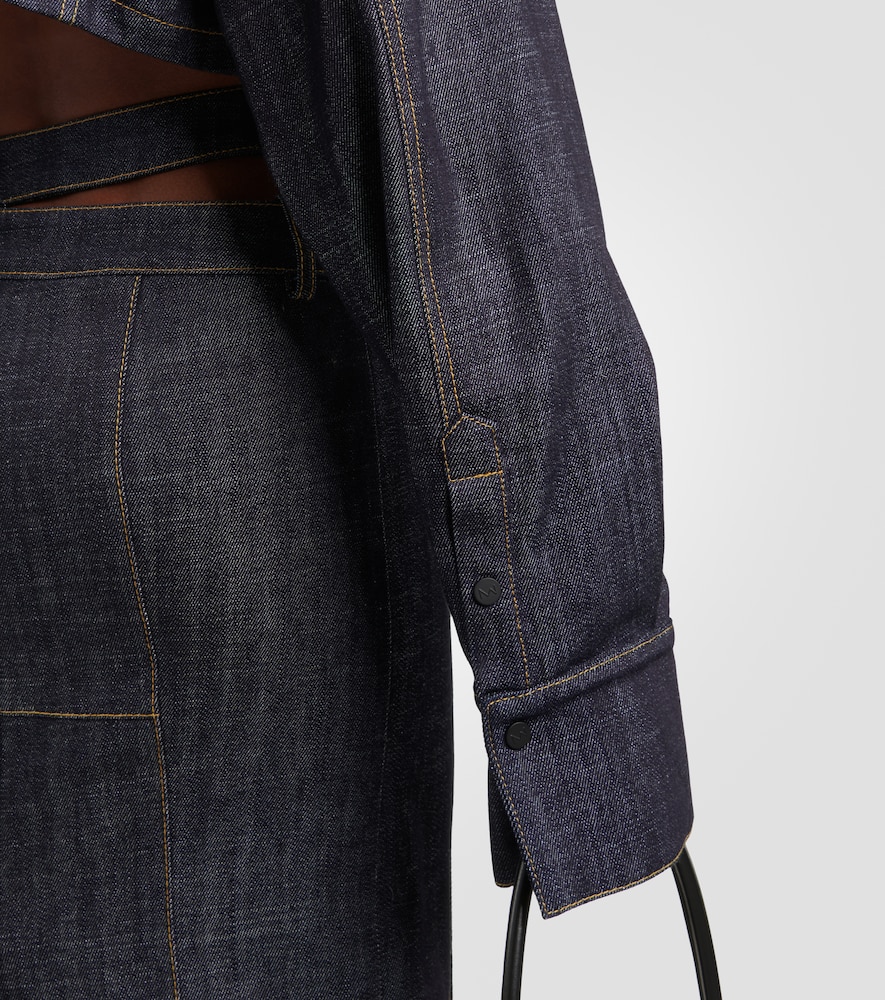 Gudari cropped denim blazer