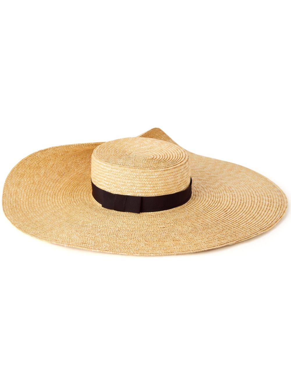 Asymmetric raffia hat - Neutrals