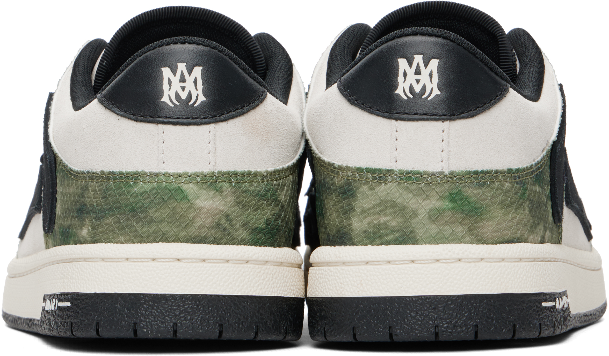 Khaki & Beige Camo Skel Top Low Sneakers