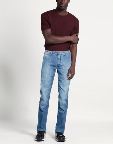 Man Jeans Blue Size 32 Cotton, Elastane