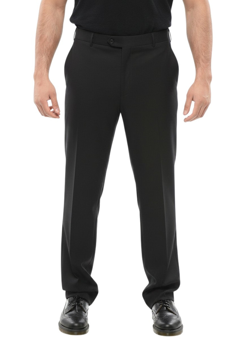 Black Flat Front Pants