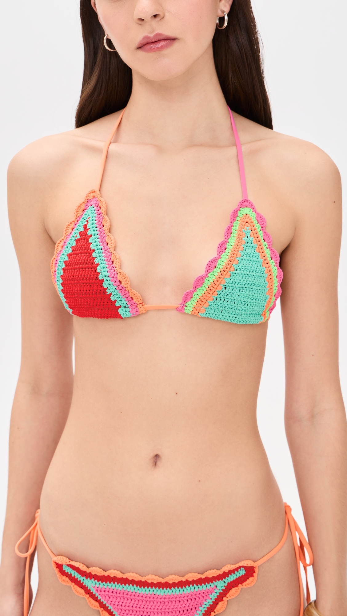 Winona Triangle Bikini Top Aqua Haze Crochet