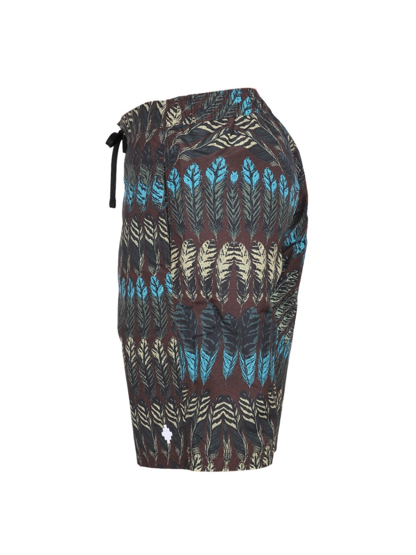 Logo Print Boxer Swimsuit