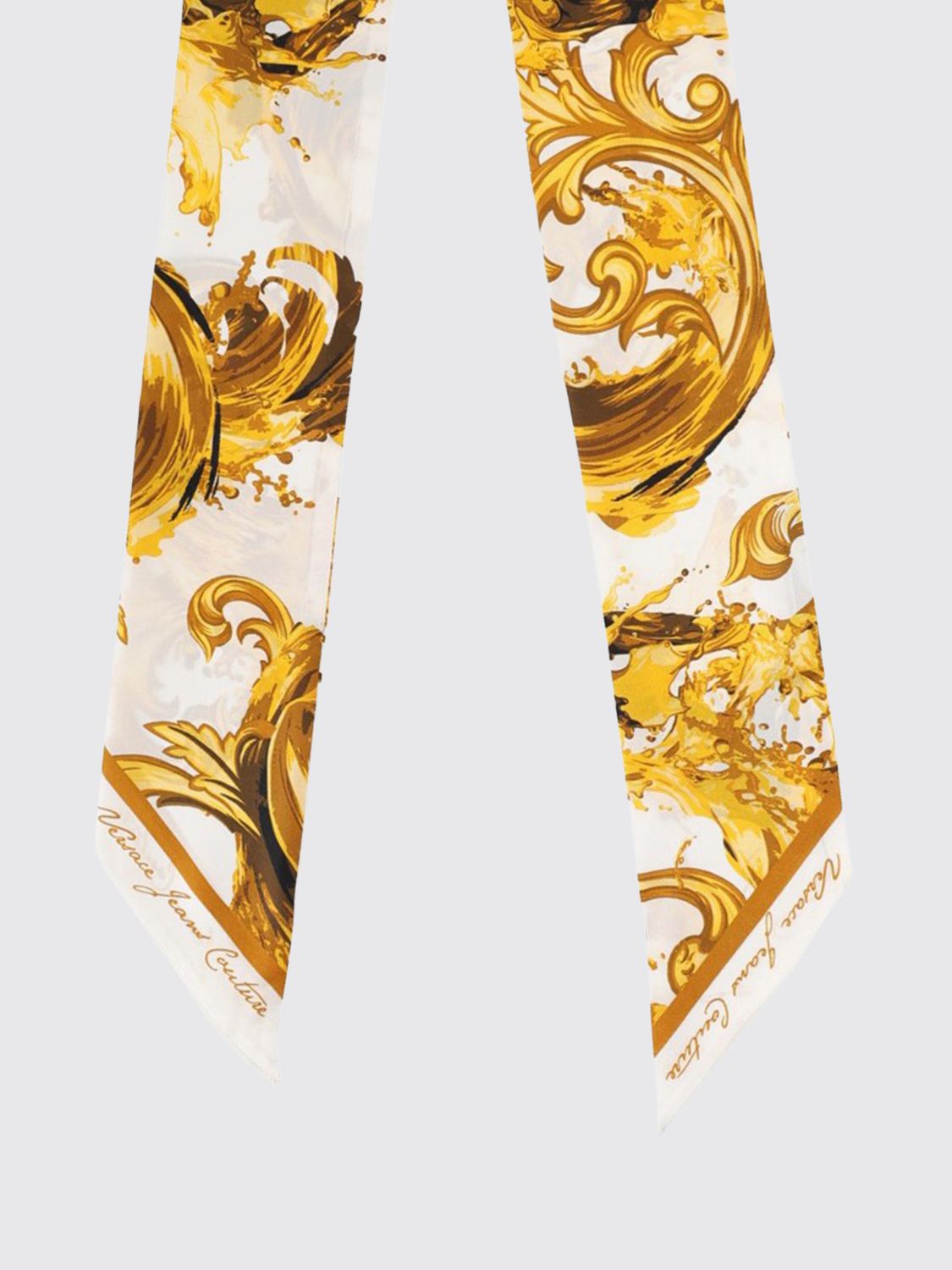 Baroque Print Pure Silk Bandeau Scarf