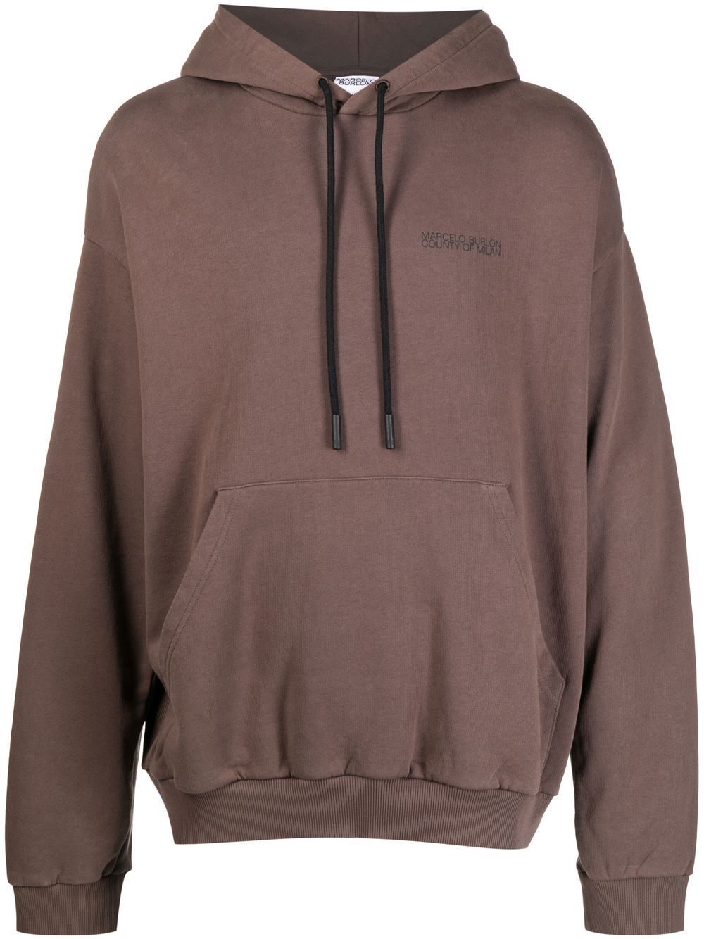 Tempera Cross Over hoodie - Brown