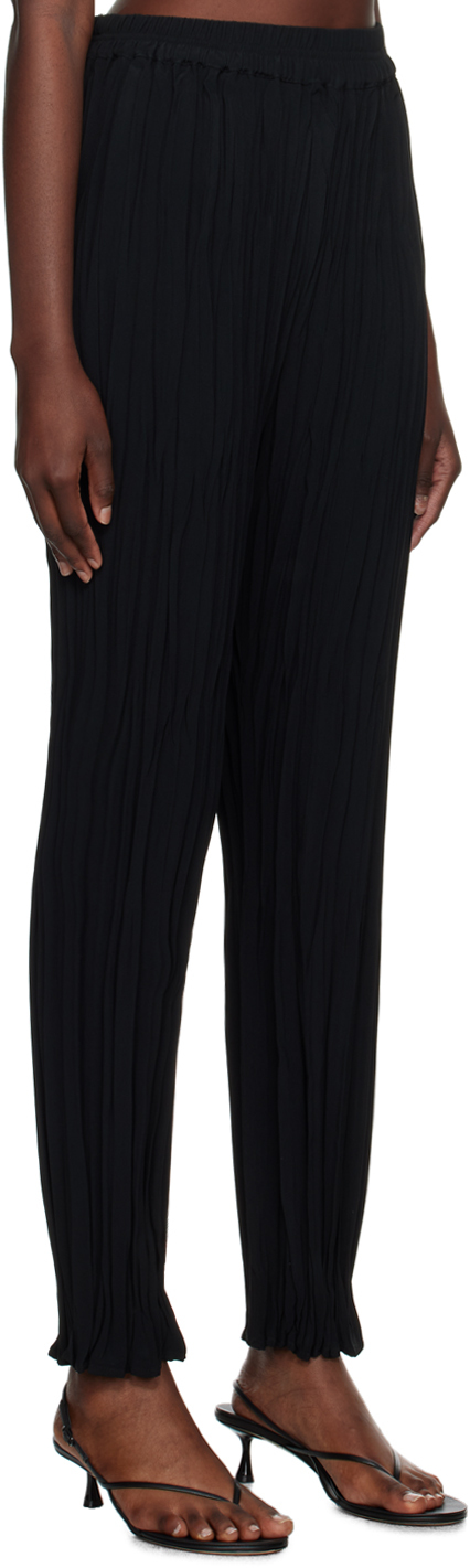 BITE Black Maisie Plissé Trousers