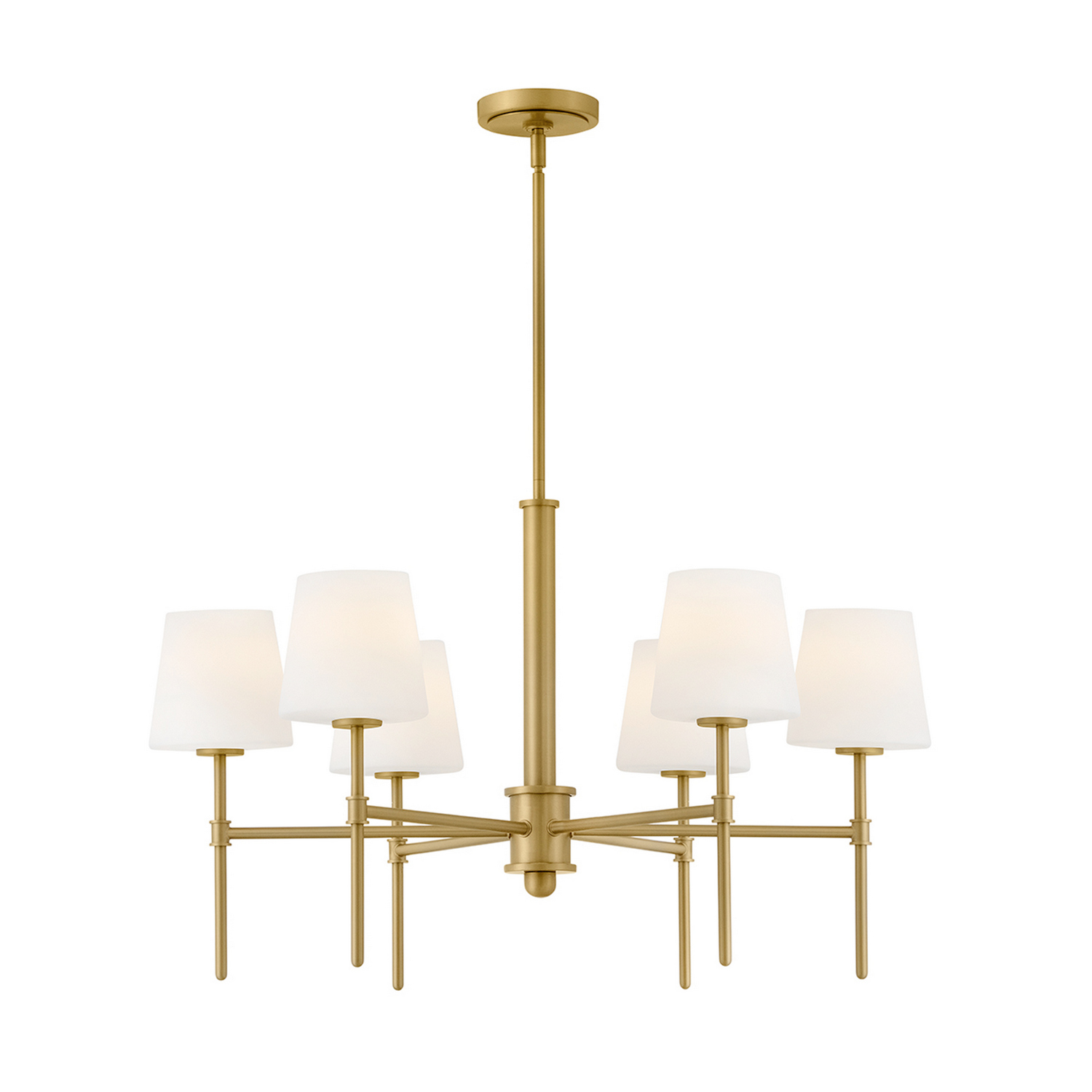 Lacquered Brass LED Chandelier from the Saunders Collection