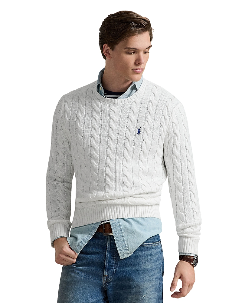 -Maglia in cotone con logo iconico-Uomo