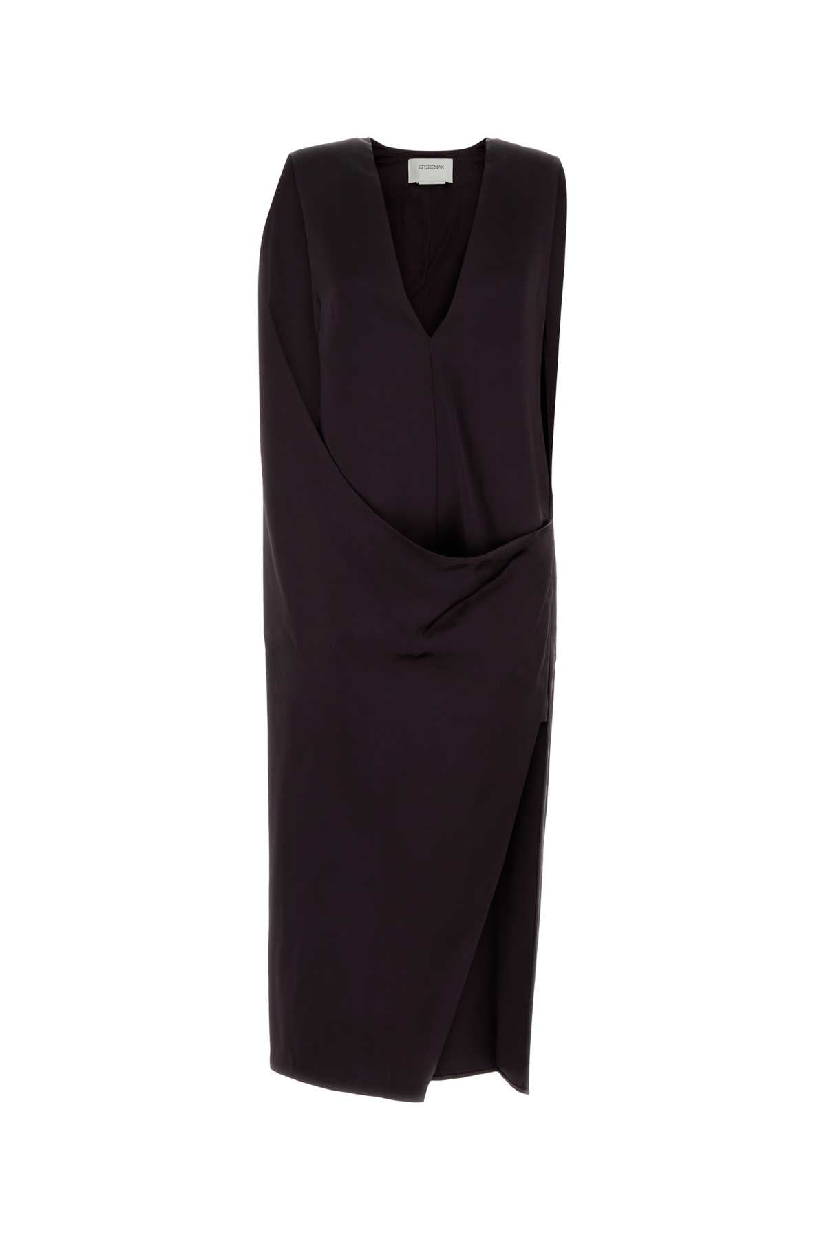 Wrap Viscose Dress — Brown