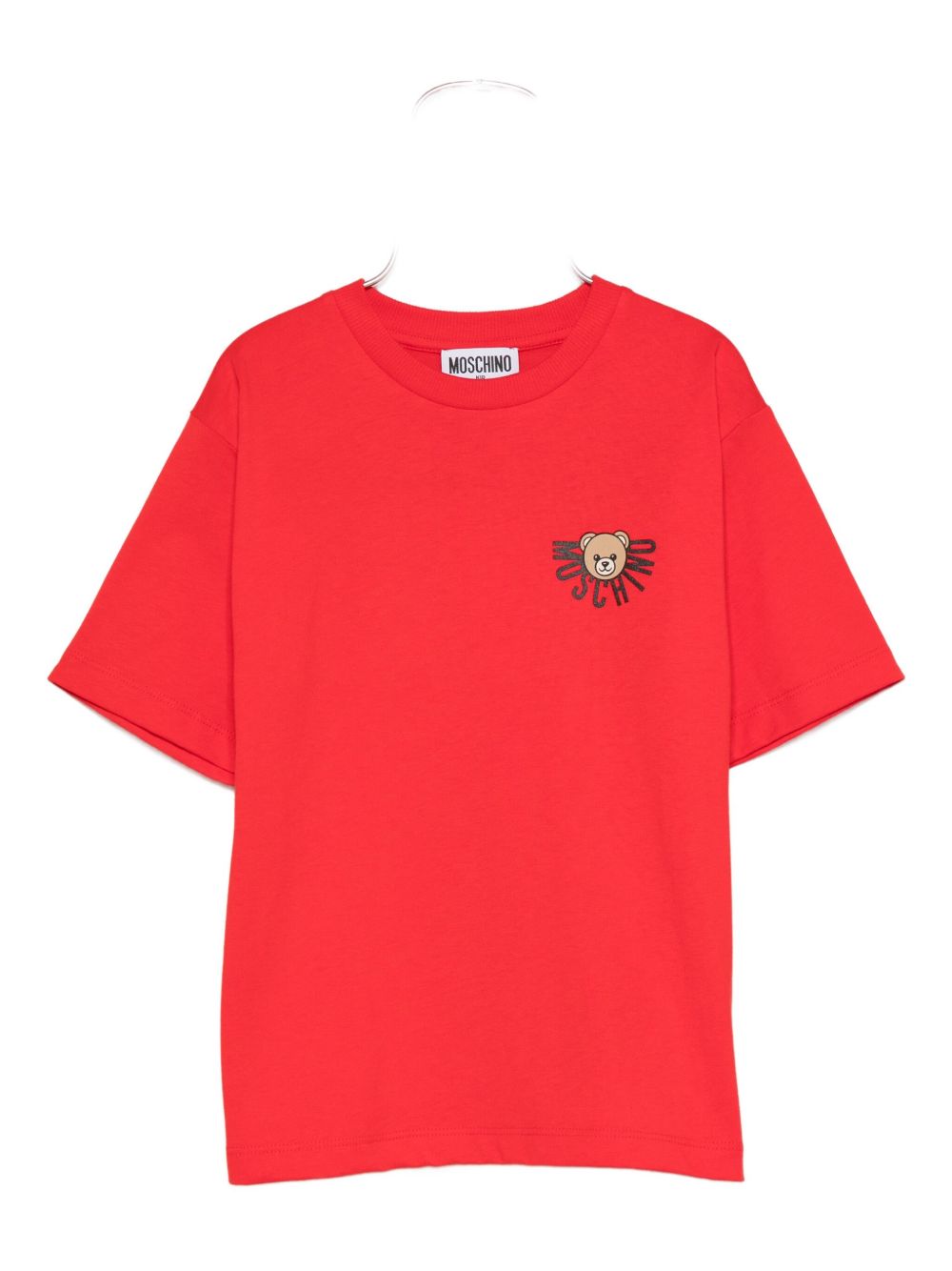 Teddy Bear-print cotton T-shirt - Red