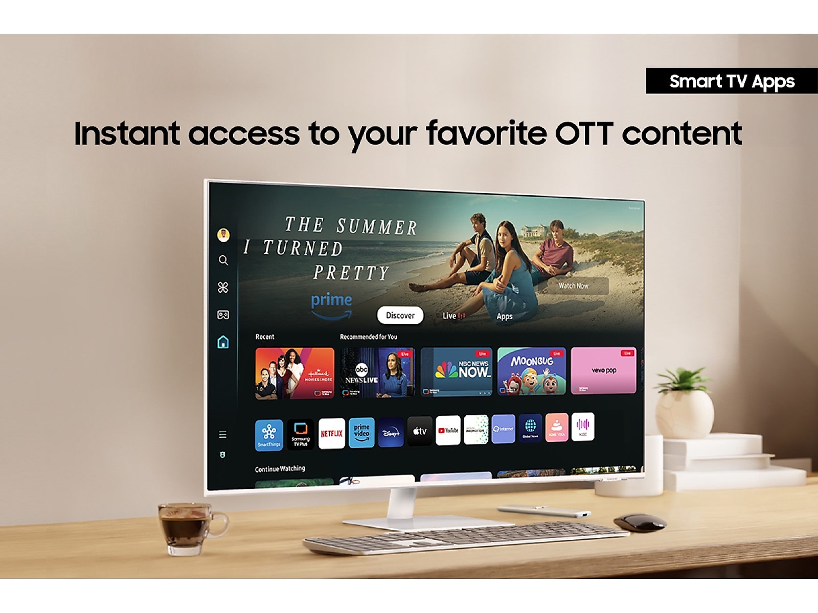 32" Smart Monitor M7 (M70D) 4K UHD with Streaming TV, Speakers and USB-C(LS32DM703UNXZA)