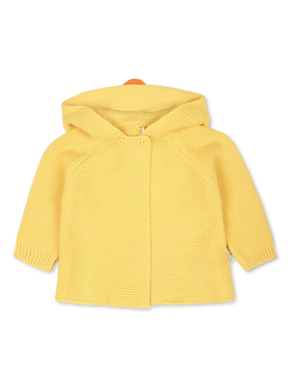 Chick organic-cotton hooded cardigan - Yellow