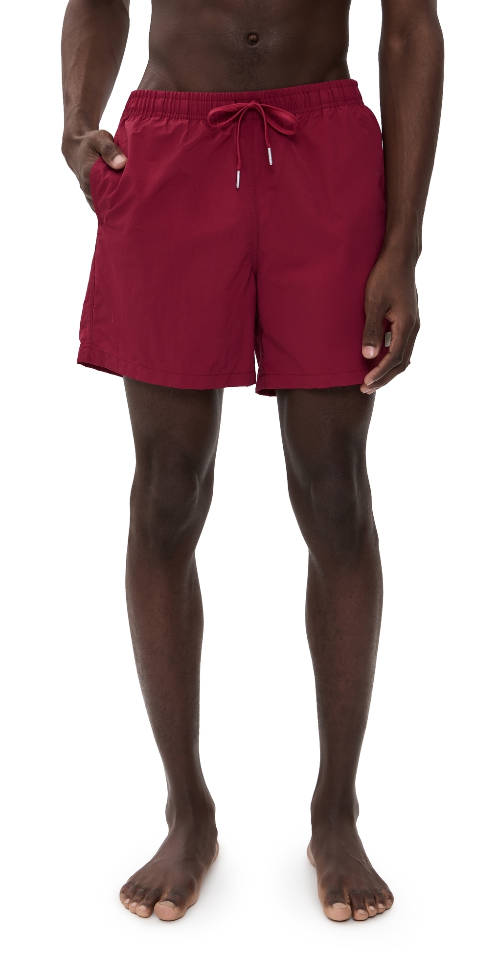 Solid Sangria Swim Trunks Sangria