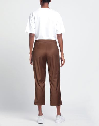 Pre't A Porte'r Woman Pants Brown Size 12 Polyester, Viscose, Elastane