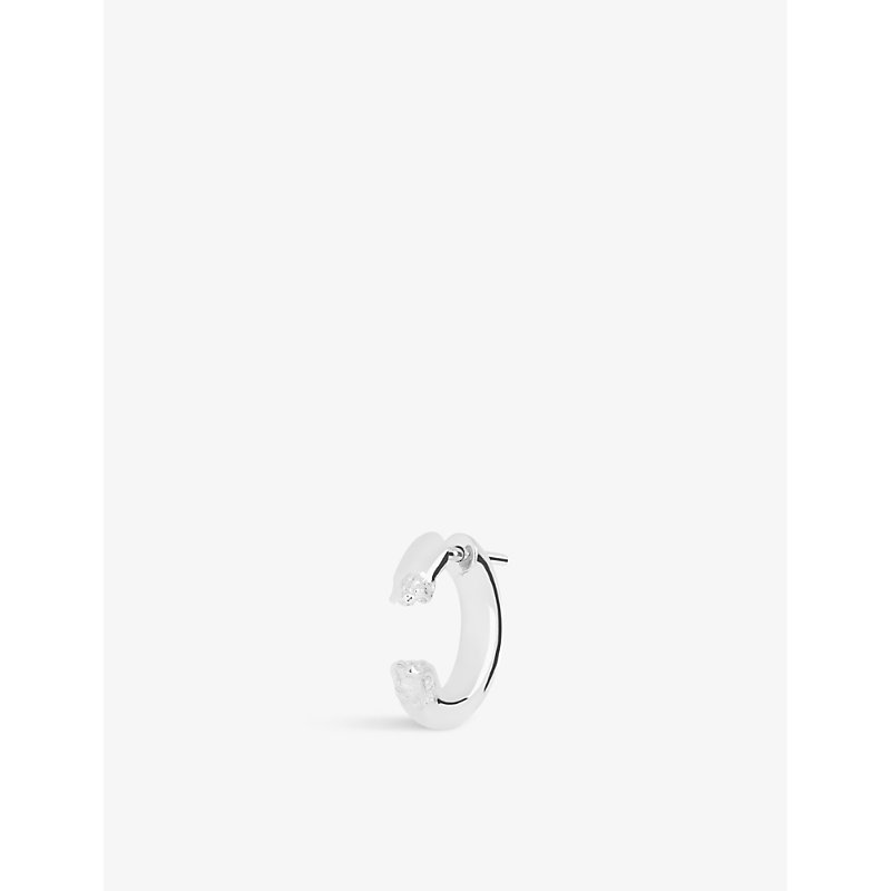 Womens Silver Terra 14 Rhodium-plated Sterling-silver Earring 