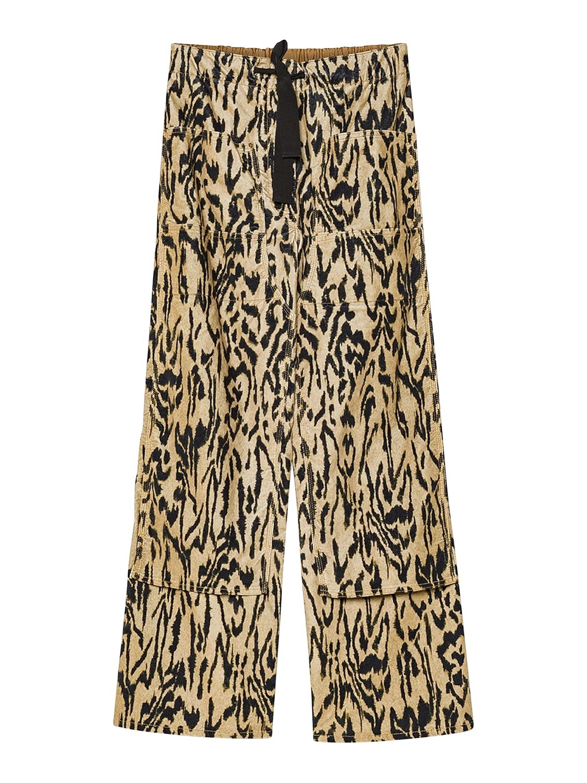 Animal print cargo trousers