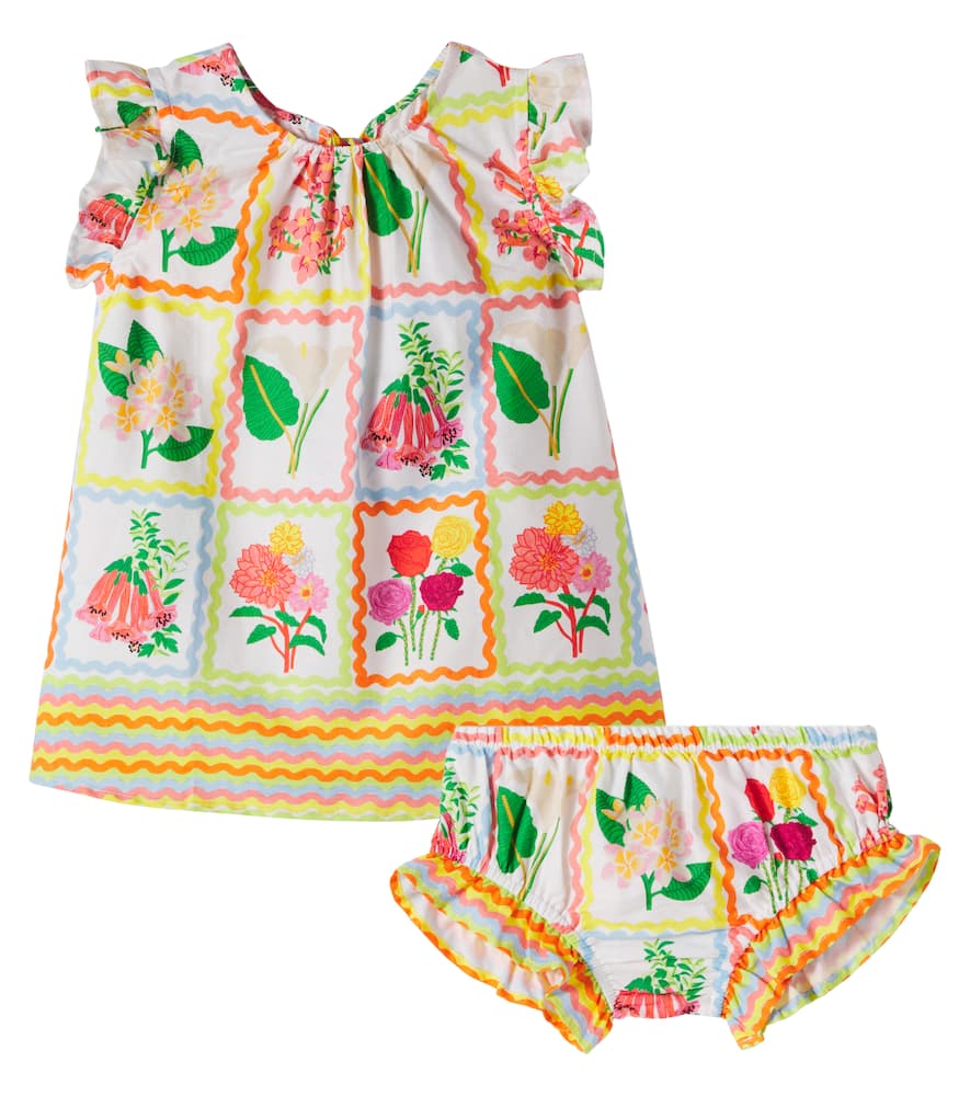 Fábula Baby cotton dress and bloomers set