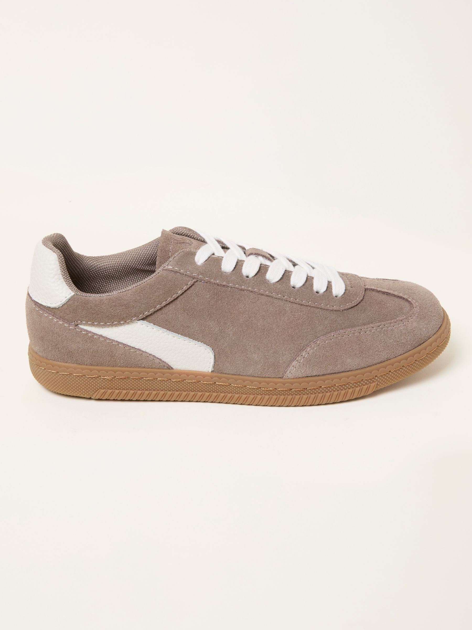 FatFace Fia Mocha Brown Retro Trainer